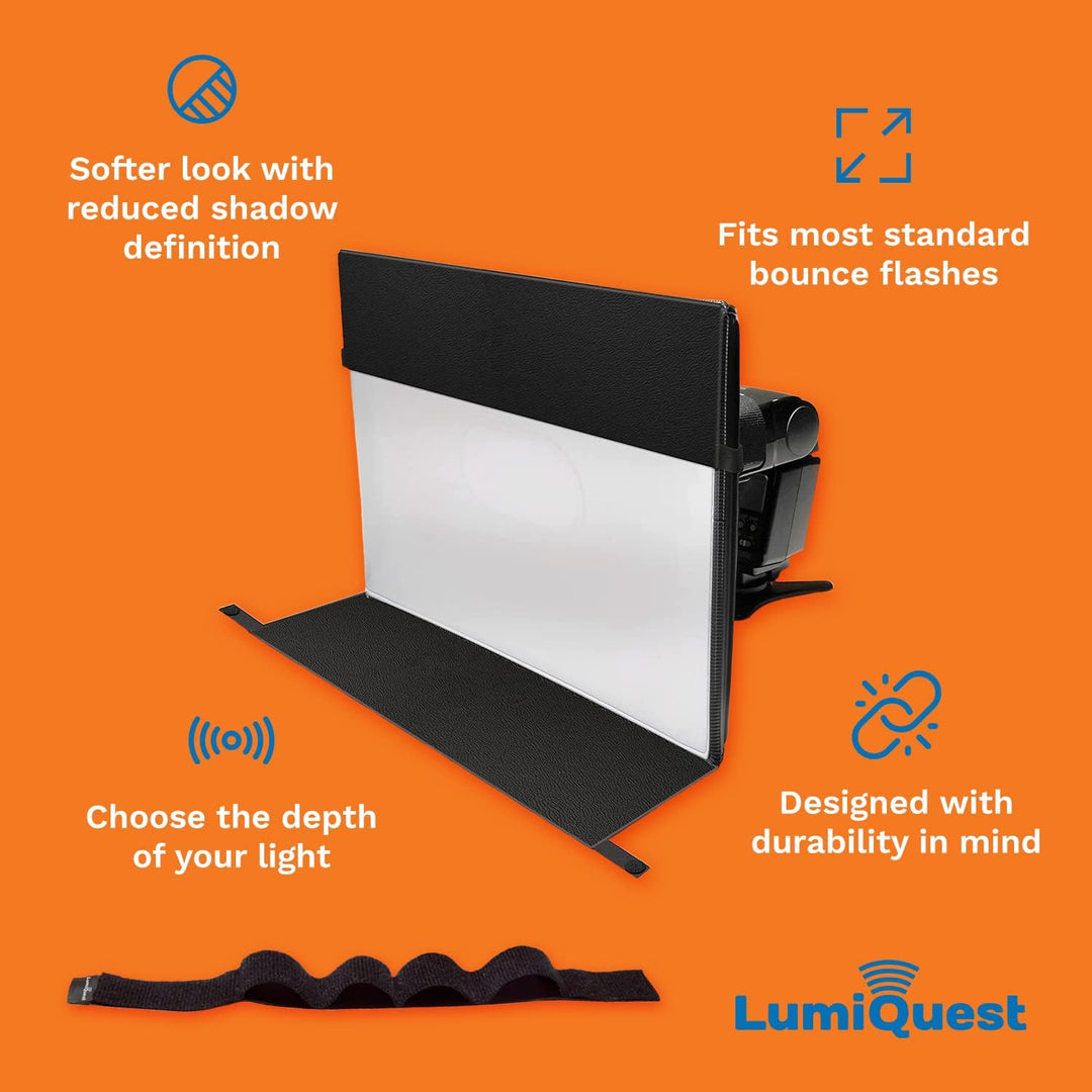 LumiQuest SoftBox & StripBox 2 in 1 Blitzdiffusor Universal Classic Design für Aus-Kamerablitze mit
