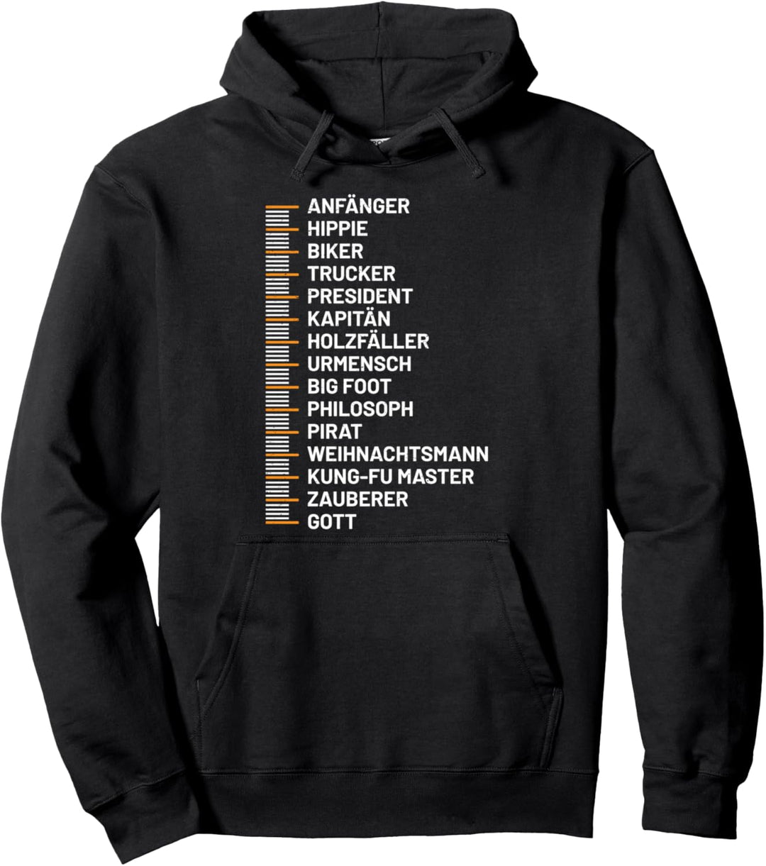 Beard Growth Chart Bartlänge Linieal Bart Länge Bart-o-Meter Pullover Hoodie