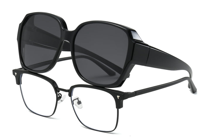 Polarisiert Sonnenbrille Über Normale Brille - Überzieh Sonnenbrille Damen mit UV400 Sonnenüberbrill