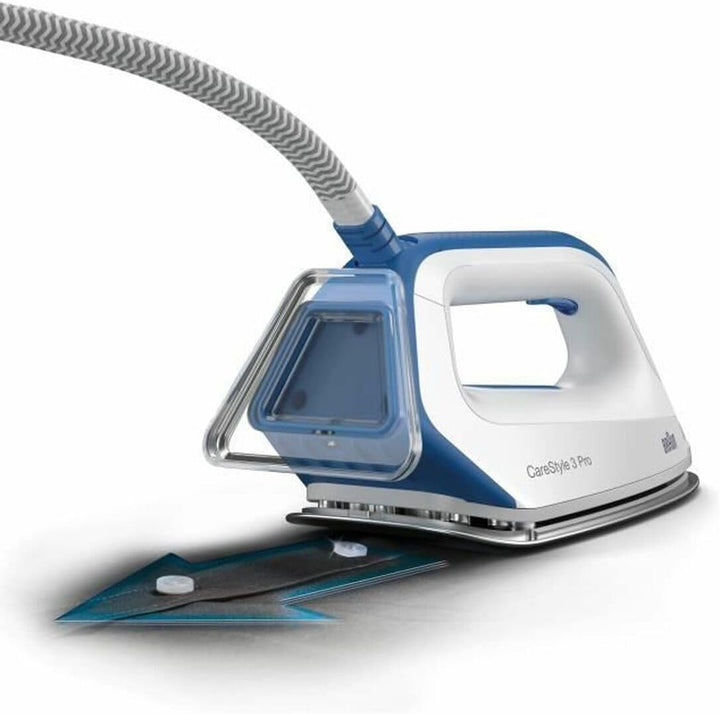 Braun CareStyle 3 IS3157BL, Dampfbügeleisen, Dampfdruck 125 g/min, Dampfstoss 460 g/min, Eloxal Plus