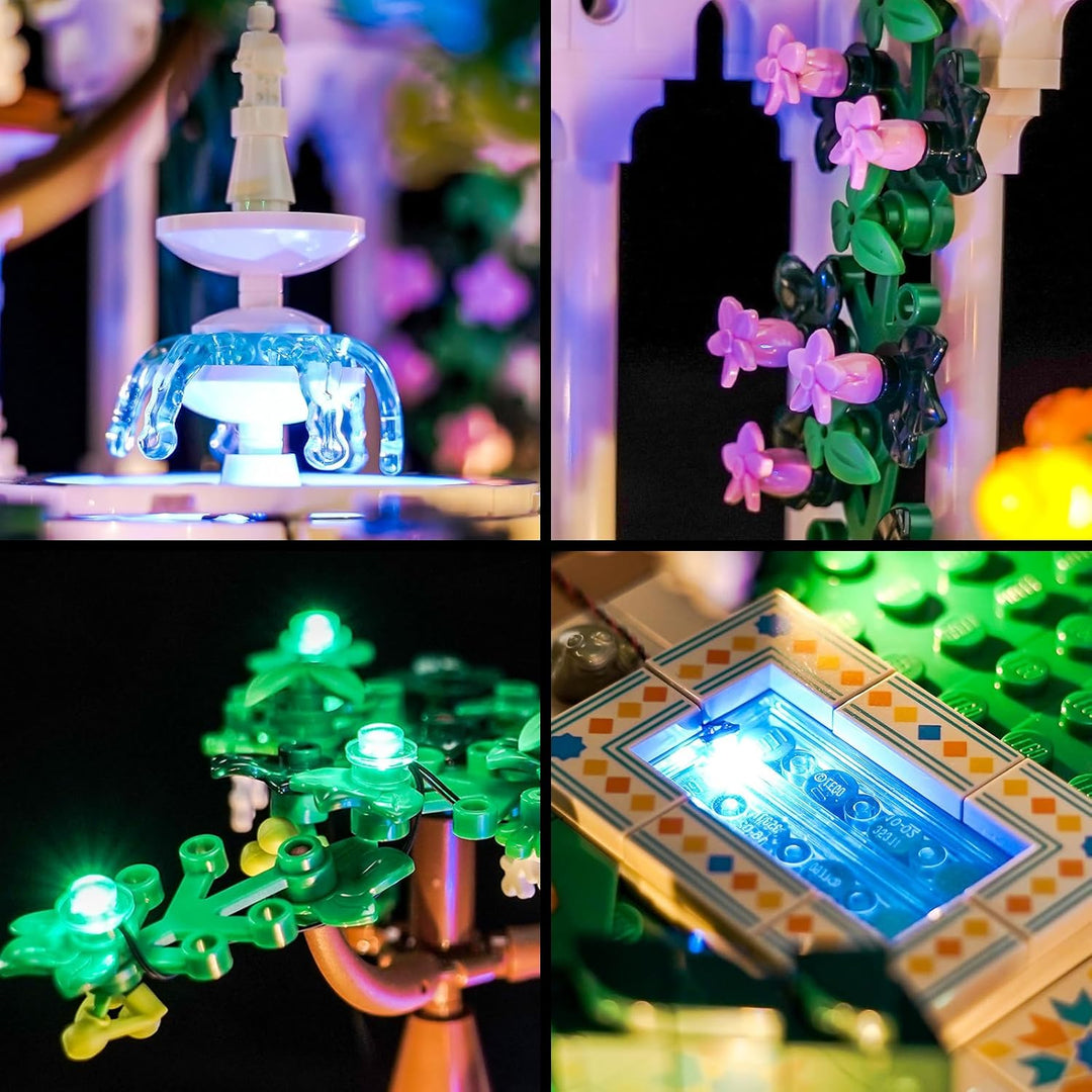 BrickBling Fernbedienung Licht-Kit Kompatibel mit Lego 10359 Fountain Garden (Kein Modell), Led Bele
