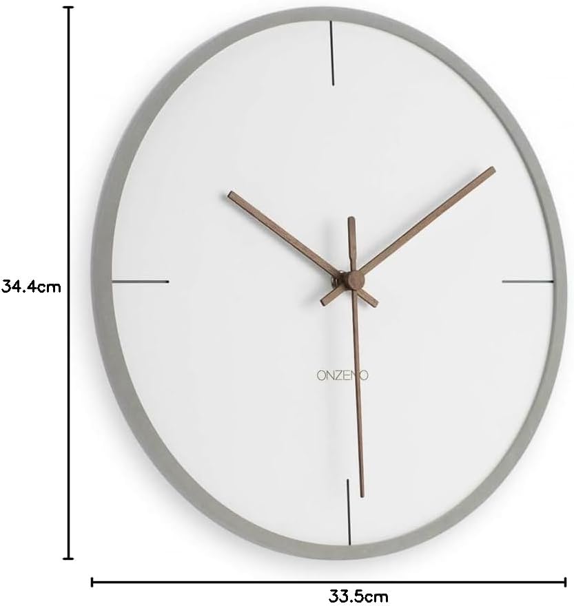 ONZENO Design Wanduhr 'The Mature.' ohne Tickgeräusche