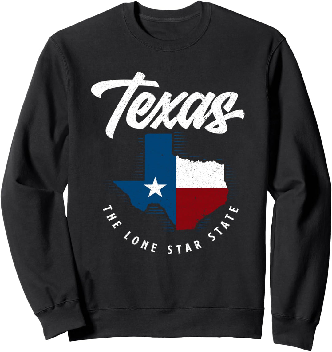 Texas The Lone Star State – Karte von Texas Sweatshirt