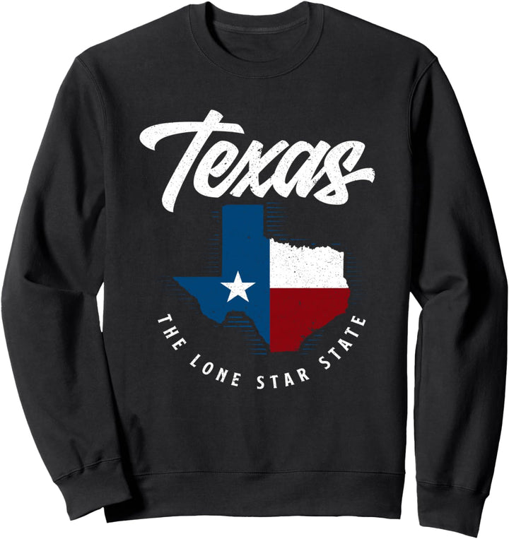 Texas The Lone Star State – Karte von Texas Sweatshirt