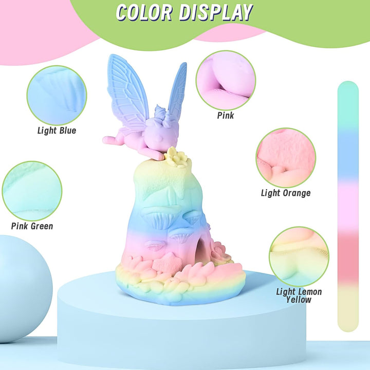 ERYONE Matte PLA 3D Drucker Filament 1.75mm,Multicolor Matte Rainbow PLA Filament, Massgenauigkeit +