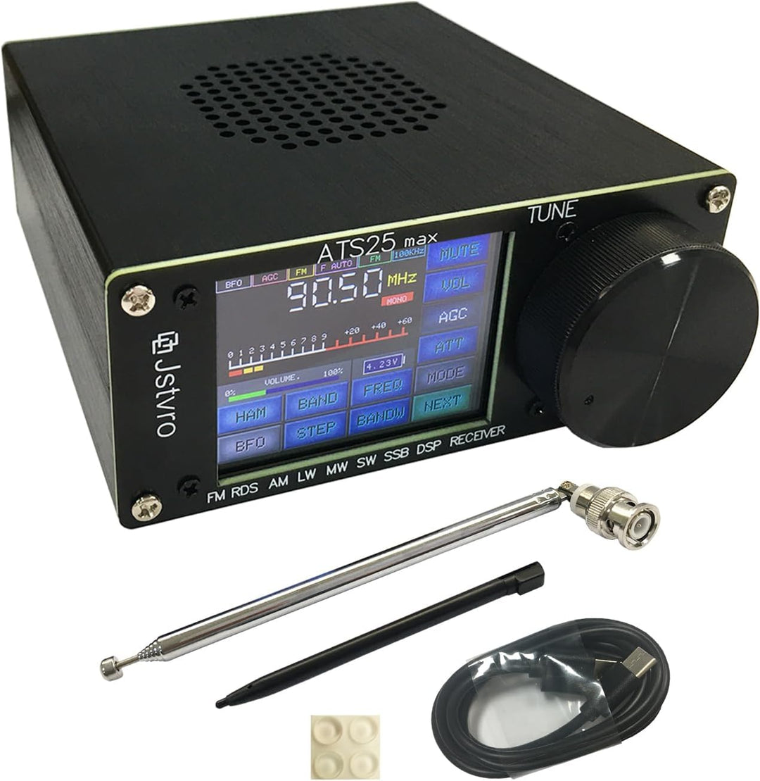 Upgraded ATS-25Max v5.2b All Full Bands SI4732 Receiver Portable 2.4 inch FM AM LSB USB LW SSB Short
