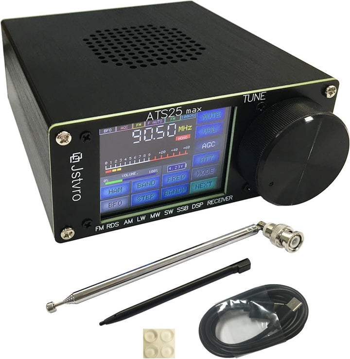 Upgraded ATS-25Max v5.2b All Full Bands SI4732 Receiver Portable 2.4 inch FM AM LSB USB LW SSB Short