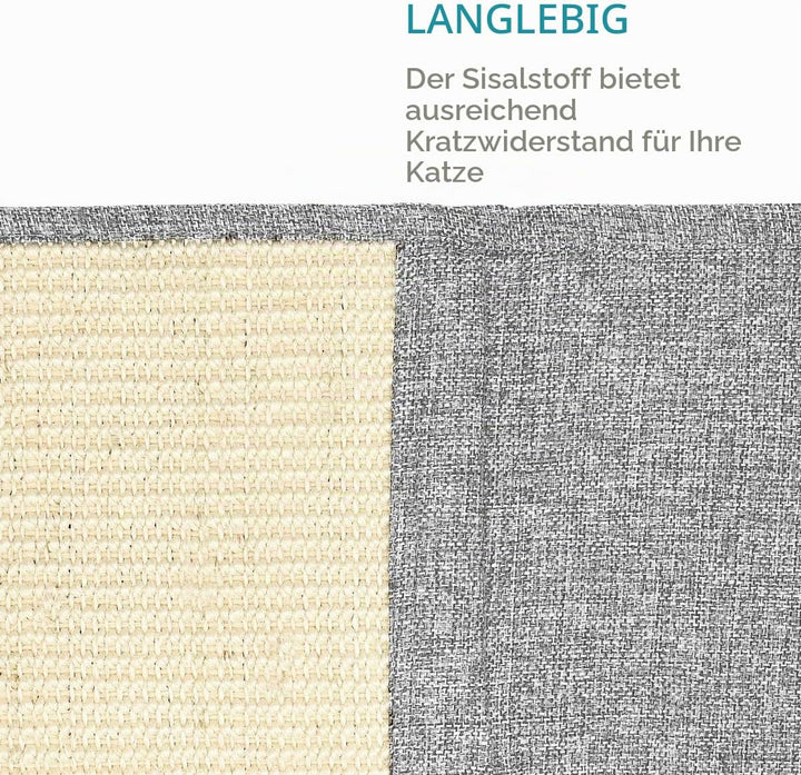 Navaris Kratzmatte für Katzen, Schutz für die rechte Seite, Sofa, Möbel, Boden, Wand, Sisal und Lein