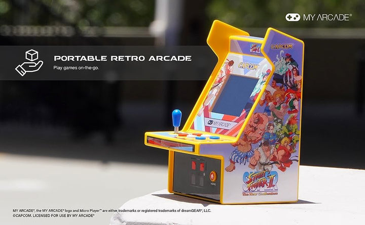 Micro Player PRO Super Street Fighter II Retrogaming-Spiel 7 cm hochauflösender Bildschirm