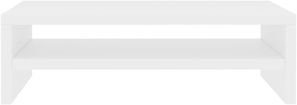 WIFESE Monitorständer Weiss Holzwerkstoff 42x24x13 cm MonitorerhöHung BildschirmerhöHung Monitor Stä