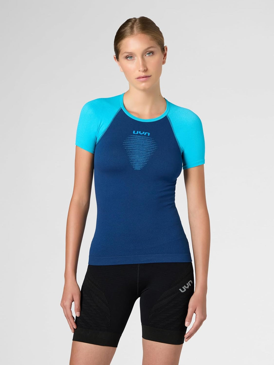 UYN Damen Running Tempo Run Ow Short_sl T-Shirt XS Hellblau, XS Hellblau