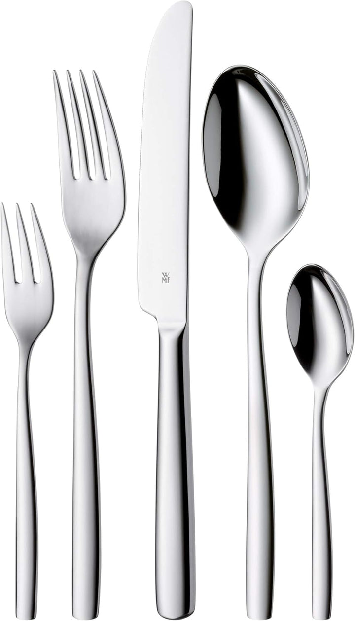 WMF Palma Besteck Set 12 Personen, Essbesteck 60 teilig, Monobloc-Messer, Cromargan Edelstahl polier