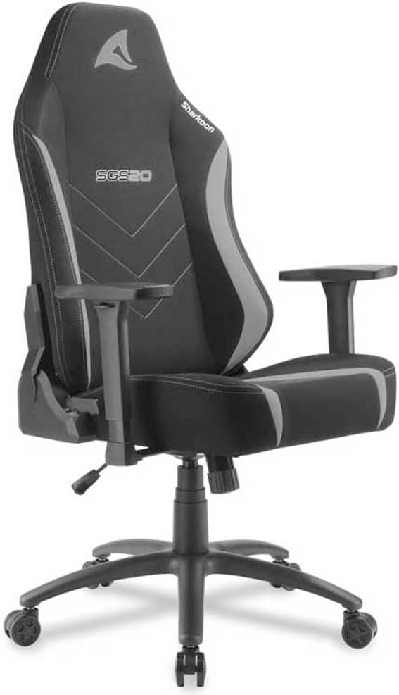 Sharkoon Silla SGS20 Fabric Negro/GRIS Gaming Stuhl, Legierter Stahl, Schwarz/Grau, Normal