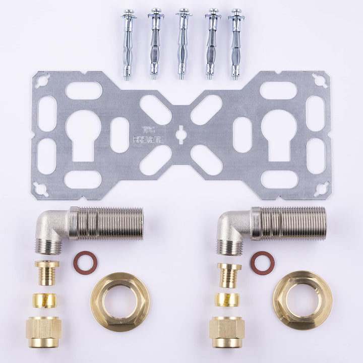 FIXSYSTEM Duale PER Druckplatte (Schraubverschluss) Ø 16 mm für Dusche/Badewanne PER à compression -