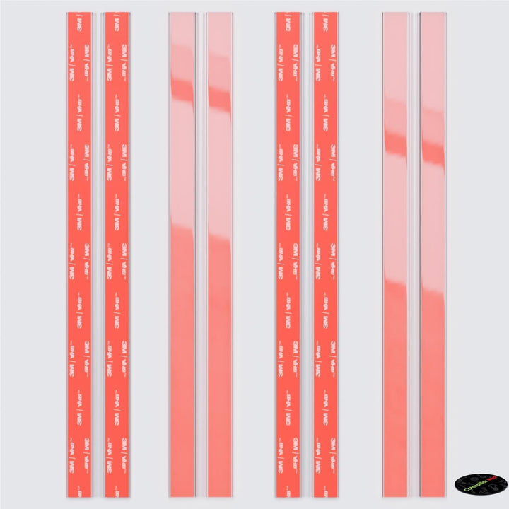 4x 300 mm Flex-Scharniere mit niedrigem Profil - Kein Klebstoff erforderlich. Selbstklebendes Scharn