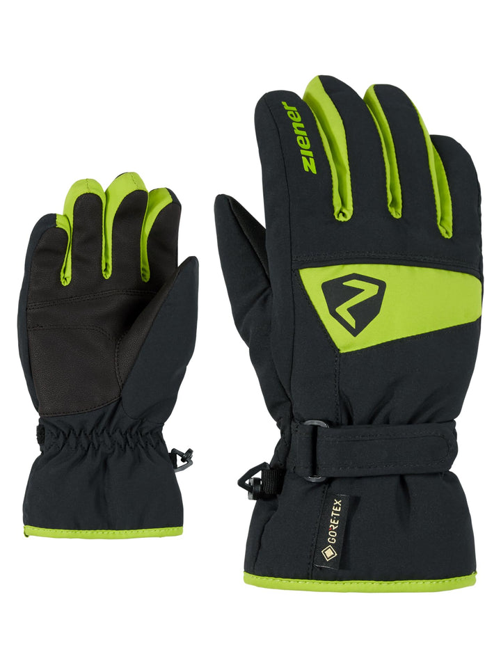 Ziener Kinder Lago GTX Glove Junior Ski-Handschuhe/Wintersport | Wasserdicht, Atmungsaktiv lime gree
