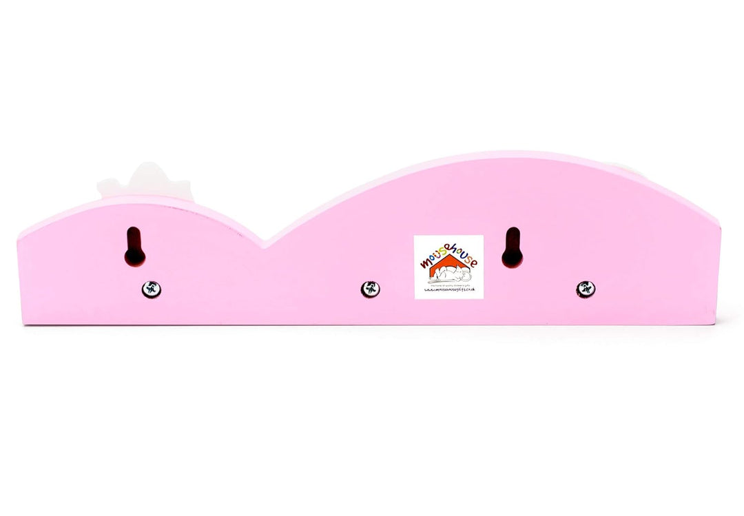Mousehouse Gifts - Kinder Garderobenleiste mit 3 Haken - Einhorn - für Mädchen