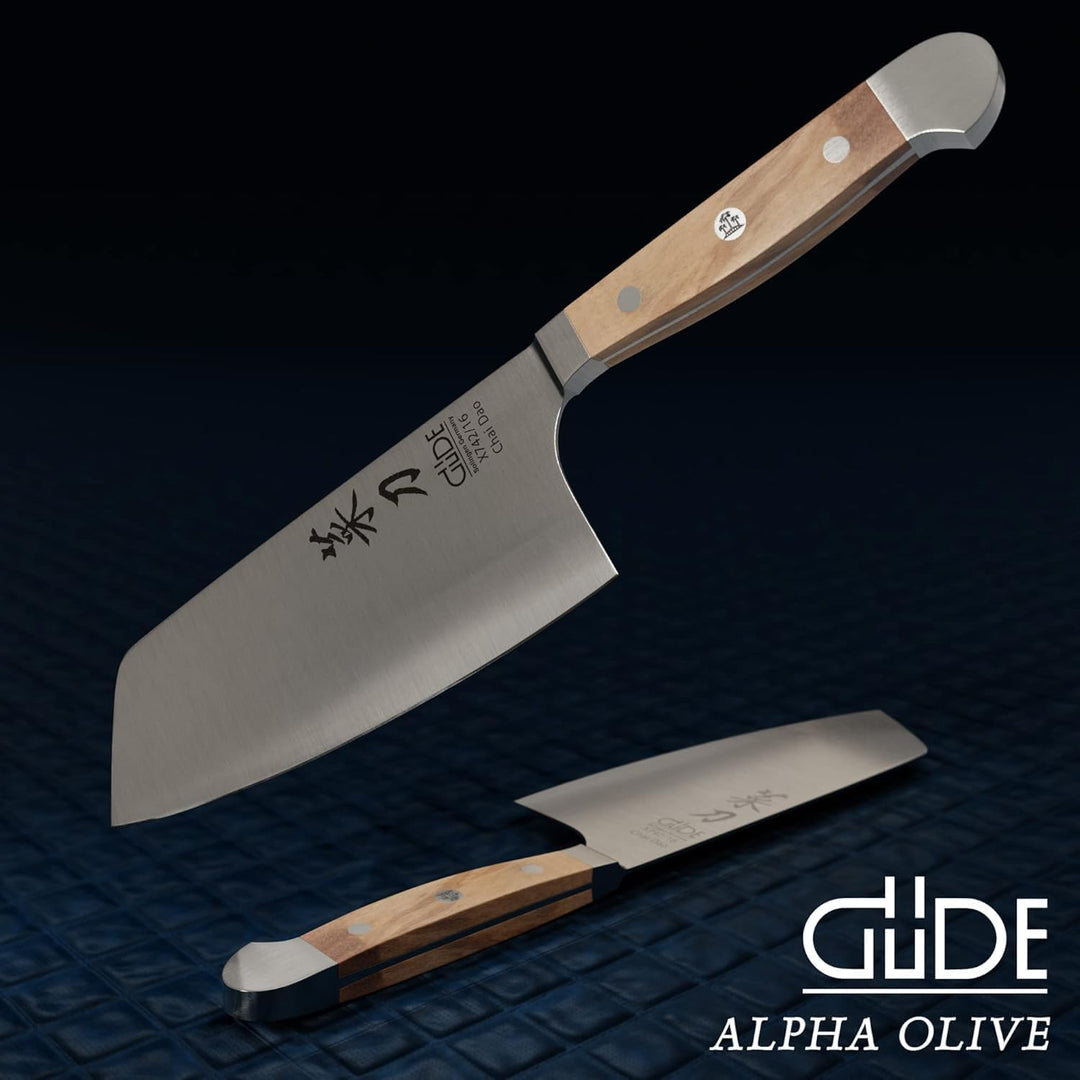 Güde Solingen - Chai Dao M, China Kochmesser geschmiedet, 16 cm, Olivenholz, ALPHA OLIVE, Doppelkrop