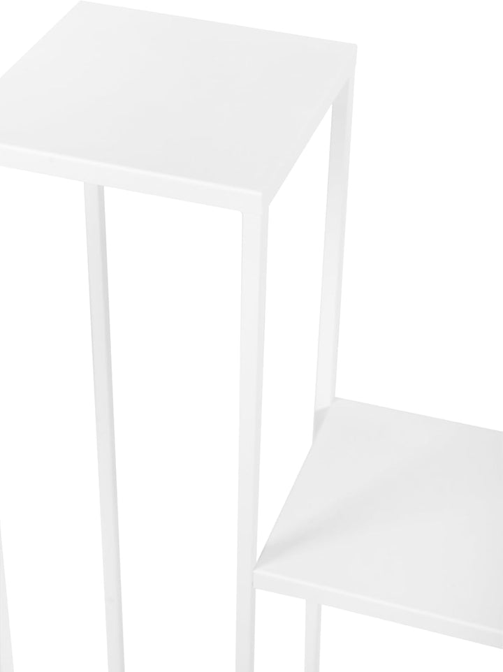 Pflanzenständer Elle Metall - 3 Etagen - 40x40x95cm - Farbe Weiss - für Zimmerblumen - Metallregal -