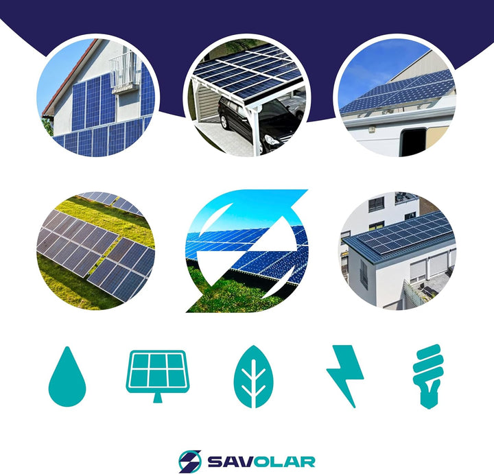 SAVOLAR Solarmodul Halterung Balkonkraftwerk bis 117cm (46 Zoll) Winkel Einstellbar 0-90°, Robuste N