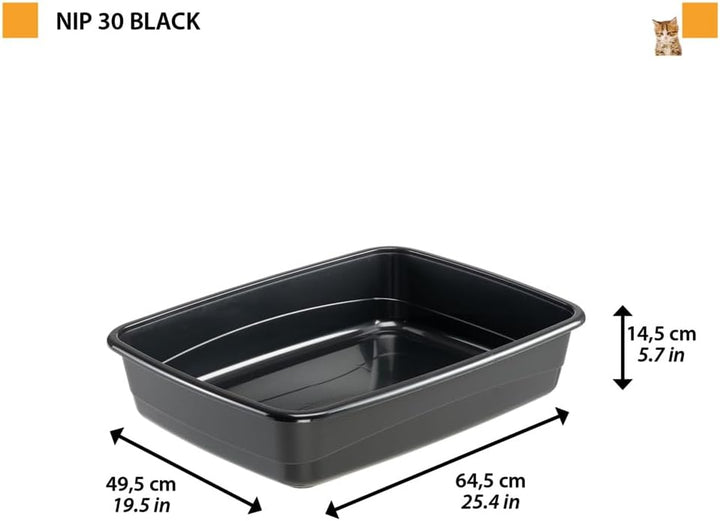 Ferplast Katzenklo, offene Katzentoilette mit hohen Rändern, 49,5 x 64,5 x H 14,5 cm, NIP 30 grosse