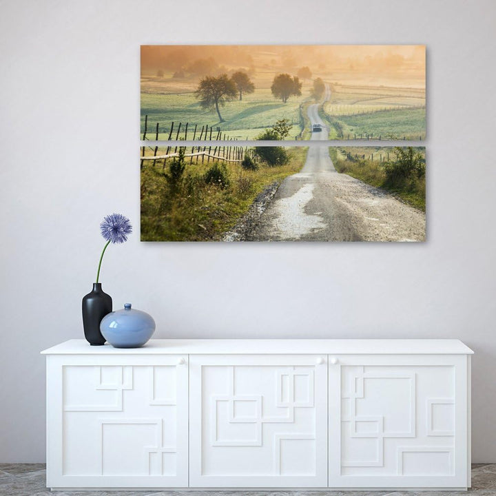 Feeby. Wandbilder - 2 Teile - 150x100 cm - rechteckige Form Bilder Kunstdrucke Deko Panel STRAssE, N