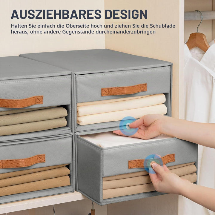 DIMJ Schubladen Ordnungssystem Schubladenboxen - Aufbewahrungsbox Faltboxen mit Fenster Organizer Sc