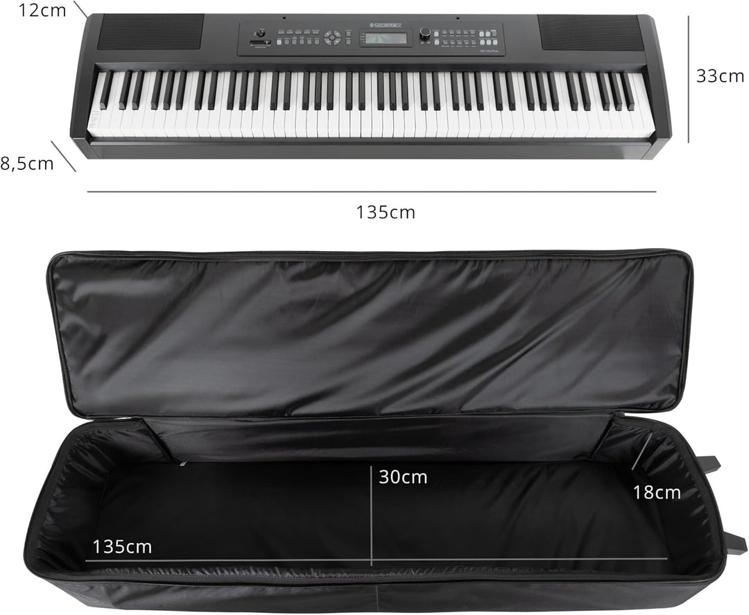 McGrey KBT-3222-88 Keyboardtrolley - Trolley-Gigbag für Keyboard & Piano mit 88 Tasten - Leicht, kom