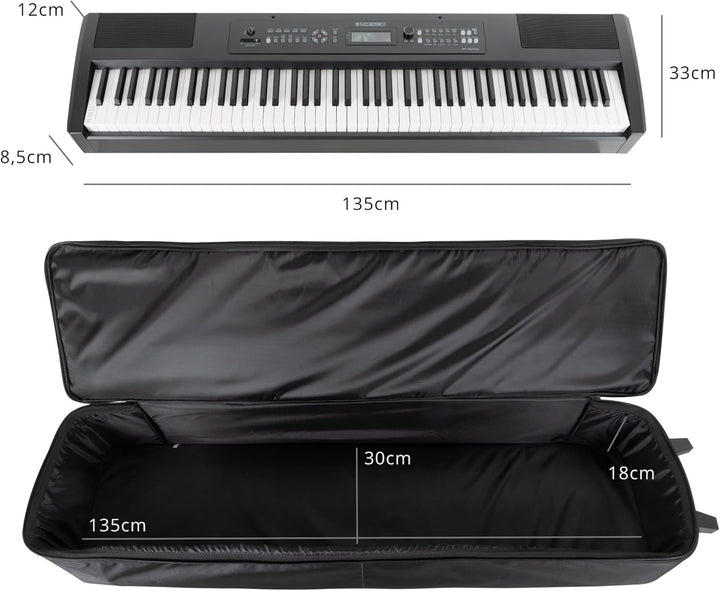 McGrey KBT-3222-88 Keyboardtrolley - Trolley-Gigbag für Keyboard & Piano mit 88 Tasten - Leicht, kom