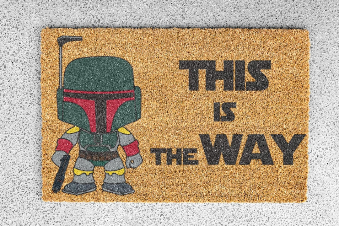 KOKO DOORMATS Fussmatte aussen - Türmatte aussen kokosmatte mit antirutsch PVC - Fussmatte lustig Th
