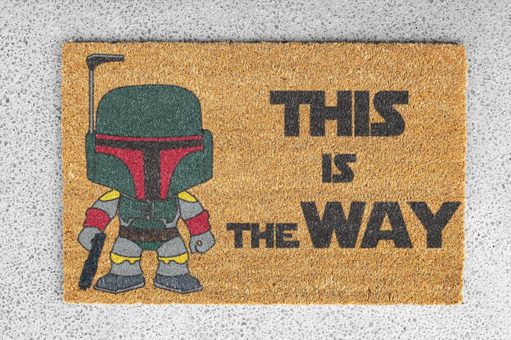 KOKO DOORMATS Fussmatte aussen - Türmatte aussen kokosmatte mit antirutsch PVC - Fussmatte lustig Th