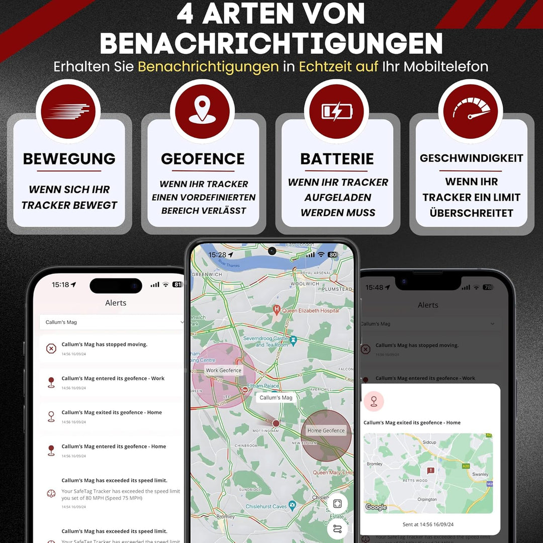 Mini 4G – Mini wiederaufladbarer 4G LTE GPS-Tracker, Auto, Motorrad usw. 34–205 Länder, Echtzeit-Tra