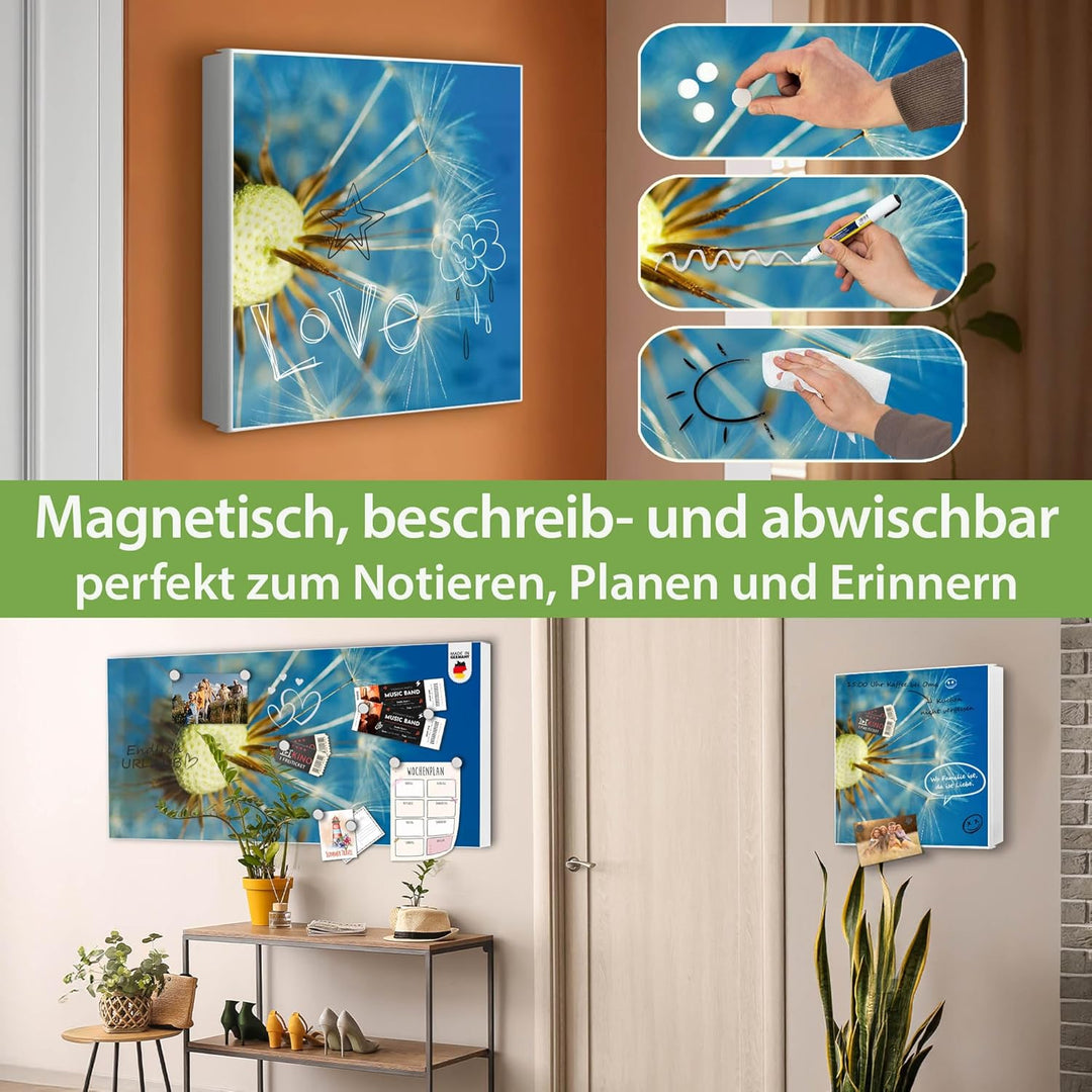 banjado Grosser Schlüsselkasten Metall - Schlüsselbox 30x30cm mit 32 Haken - Schlüsselkasten modern