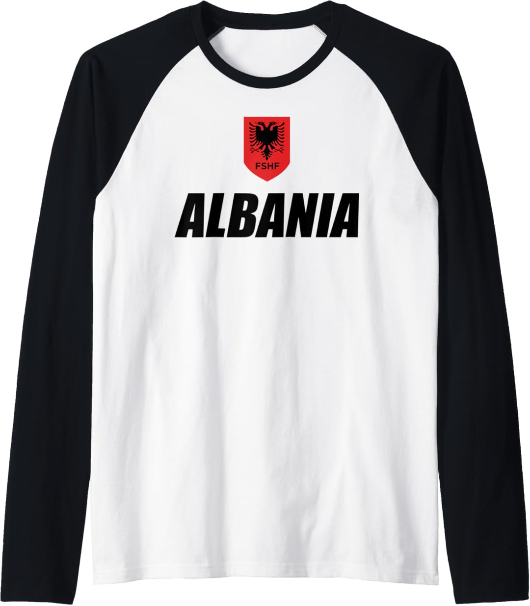 Albanian Eagle Gift Shqiperia Football Tee Flag Of Albania Raglan
