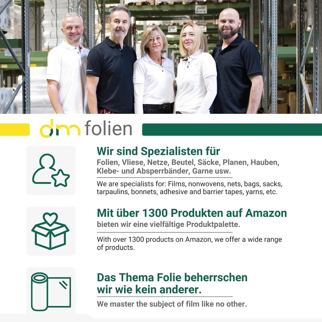 dm-folien gmbh Müllsäcke 120 Liter - 700 x 1100 mm | 50 Stück | Blaue Abfallsäcke | Reissfeste Entso