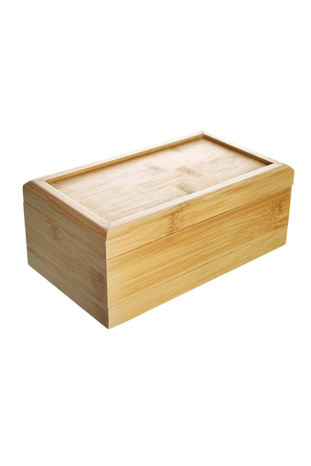 HNBG Siebbox aus Bambus 15,5 x 9 x 6 cm, Bambus-Schachtel mit Sieb und Spiegel, unterteilt in 3 Eben