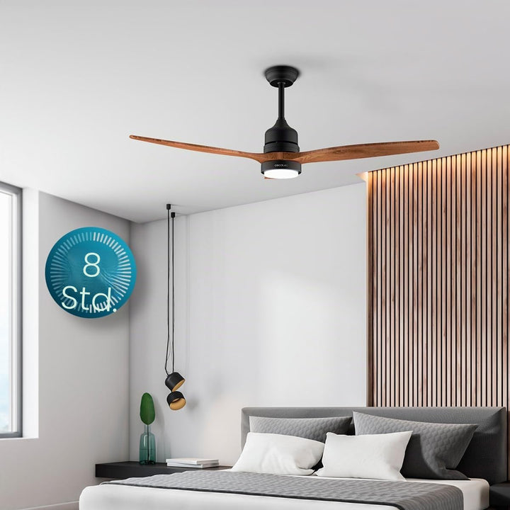 Cecotec Deckenventilator EnergySilence Aero 5230 DarkWood. 40W DC-Motor, 3 Helligkeitsstufen, 3 Hoch