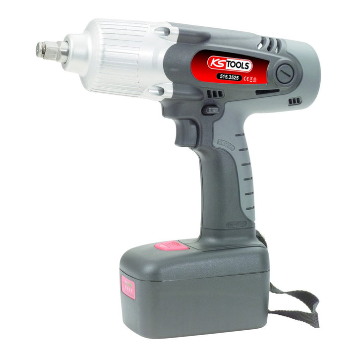 KS Tools 515.3526 1/2''Akku-Schlag-Schrauber Drehmomentvorwahl,1.800 U/min,mit 2 Akku+1 Ladegerät mi