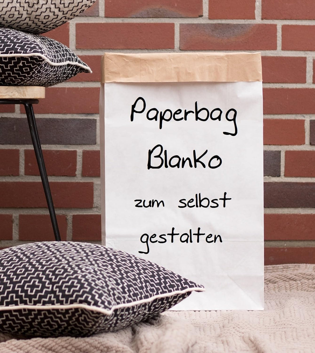 Lifestyle Lover 5X DIY Papiersack Paperbag mit Seitenfalz aus Kraftpapier zum selber gestalten bemal