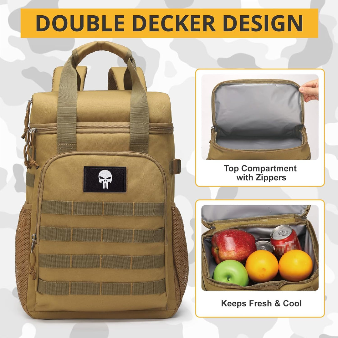 Taktischer Rucksack-Kühler, Lunch-Rucksack für Männer und Erwachsene zur Arbeit mit Griff,Weiche Küh