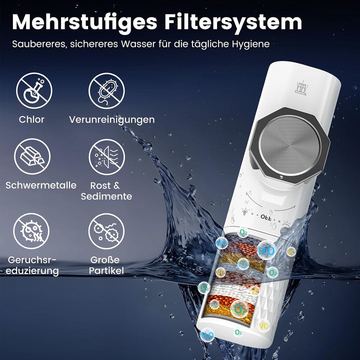FEELSO ultraflacher Bidetsitz mit Filter, Doppel-Düsen Vor-/Rückwäsche | Selbstreinigende Düsen, str