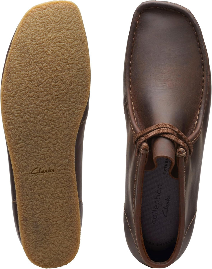 Clarks Herren Shacre Stiefel Stiefelette 42 EU Weit Beeswax Leather, 42 EU Weit Beeswax Leather