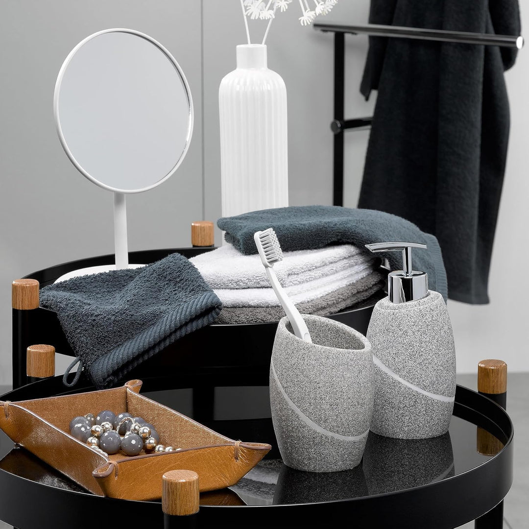 Kela WC-Garnitur Talus aus Poly in beige, Plastik, 11 x 11 x 45 cm Beige WC-Garnitur, Beige WC-Garni