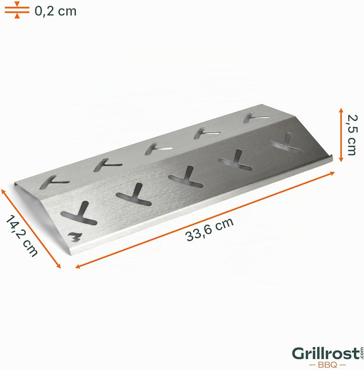 Grillrost.com Das Original Edelstahl Aromaschiene für Enders - Brennerabdeckung mit verbesserter Hit