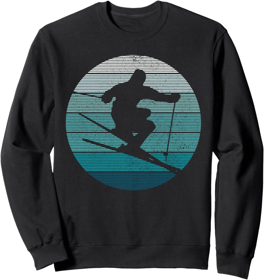 Ski Retro Vintage Wintersport Skiurlaub Skifahrer Geschenk Sweatshirt