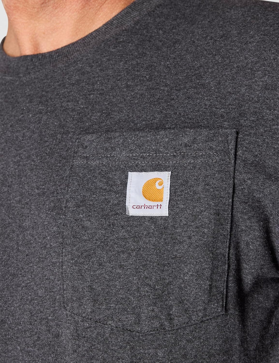 Carhartt Herren Loose Fit Heavyweight Long-Sleeve Pocket T-Shirt S Anthrazit Meliert, S Anthrazit Me