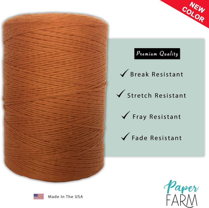 100% Baumwolle Loom Warp Thread (Vintage Orange), 8/4 Kettengarn (800 Yard), perfekt zum Weben von: