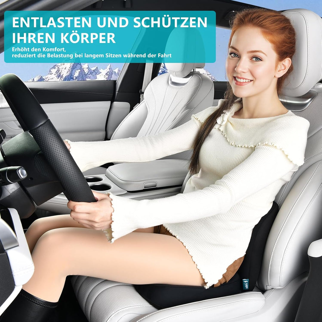 FLORICH Auto Sitzkissen und Lendenkissen Memory Foam Schreibtischstuhl Kissen Ergonomisches Sitzkiss