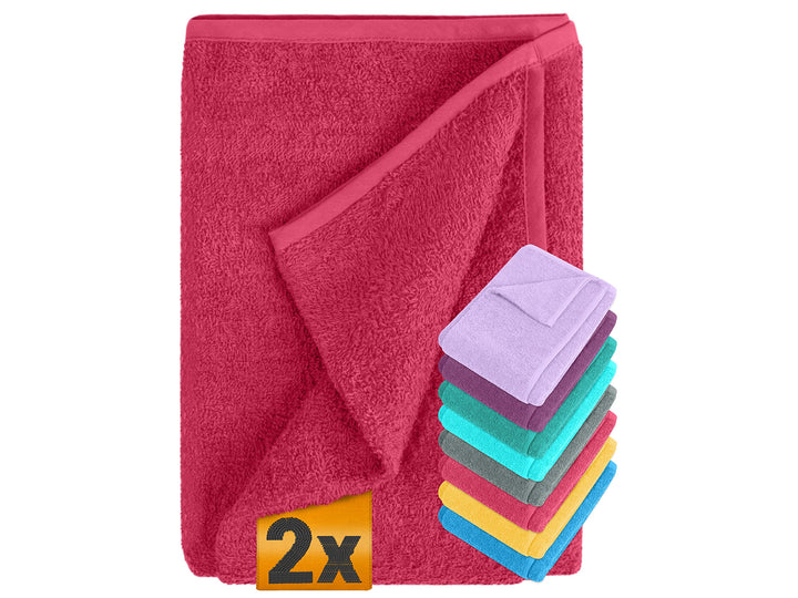 npluseins 2er Pack Auflagen für Sonnenliege und Gartenliege 1594.2319, Liege 70 x 200 cm, Bordeaux L