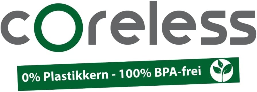 coreless - 45 Thermorollen 80mm x 80mm x 12mm ohne Plastikkern - Rolle aus Thermopapier 80mm x 80mm
